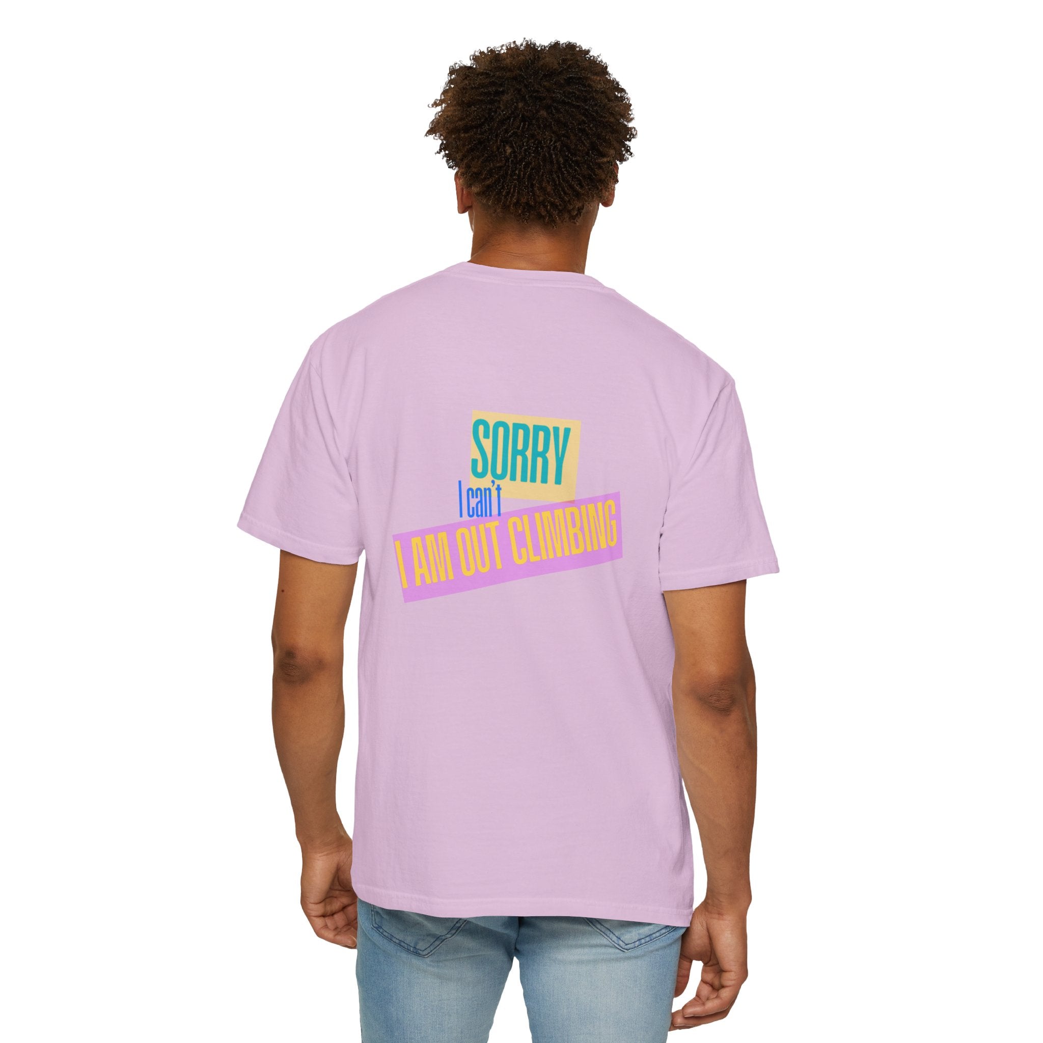 Sorry I Can’t — Fan Club Tee (White Garment-Dyed T-Shirt)