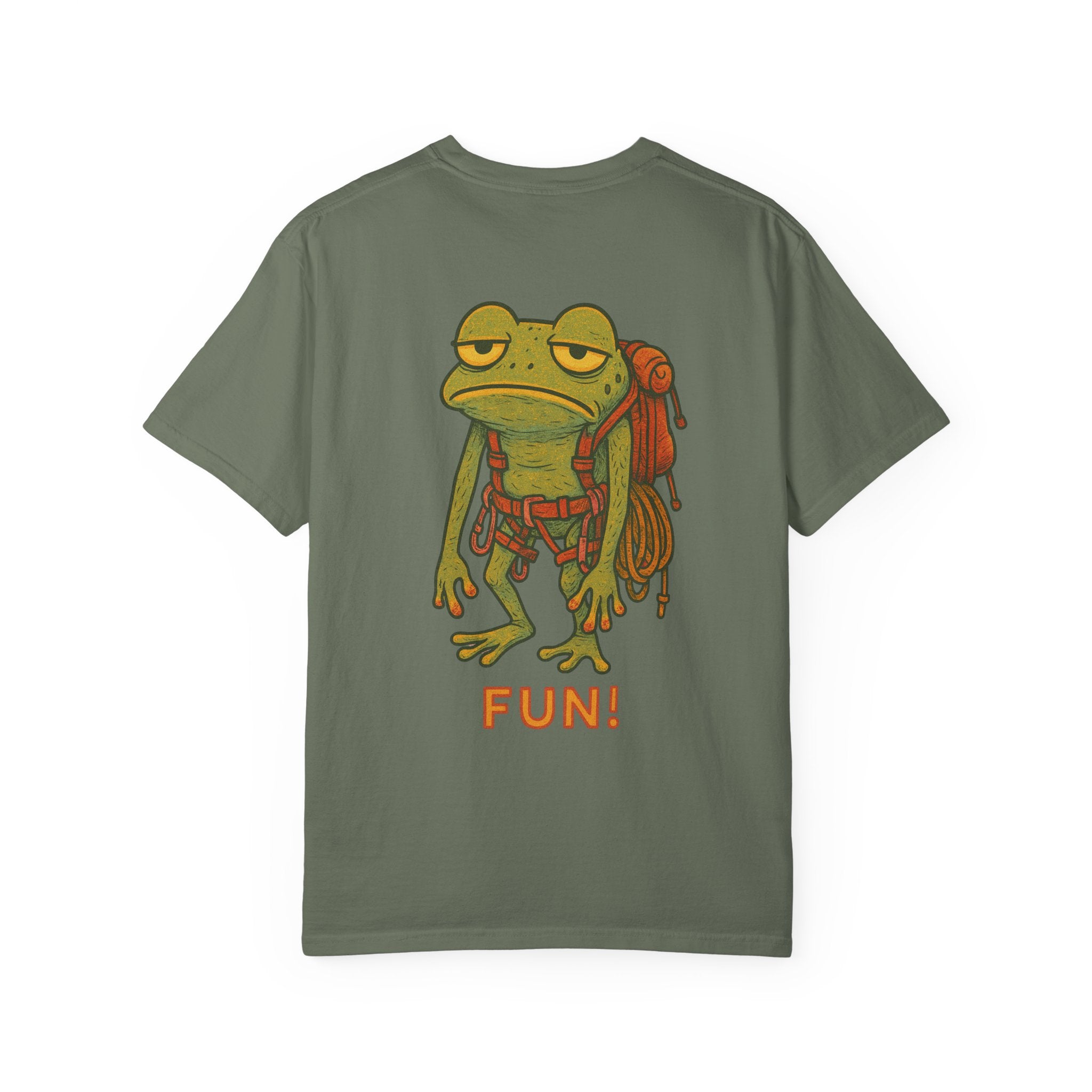 Funny Climbing Unisex T-Shirt with Frog Design