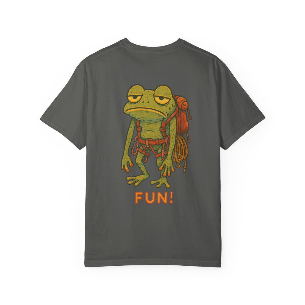 Funny Climbing Unisex T-Shirt with Frog Design