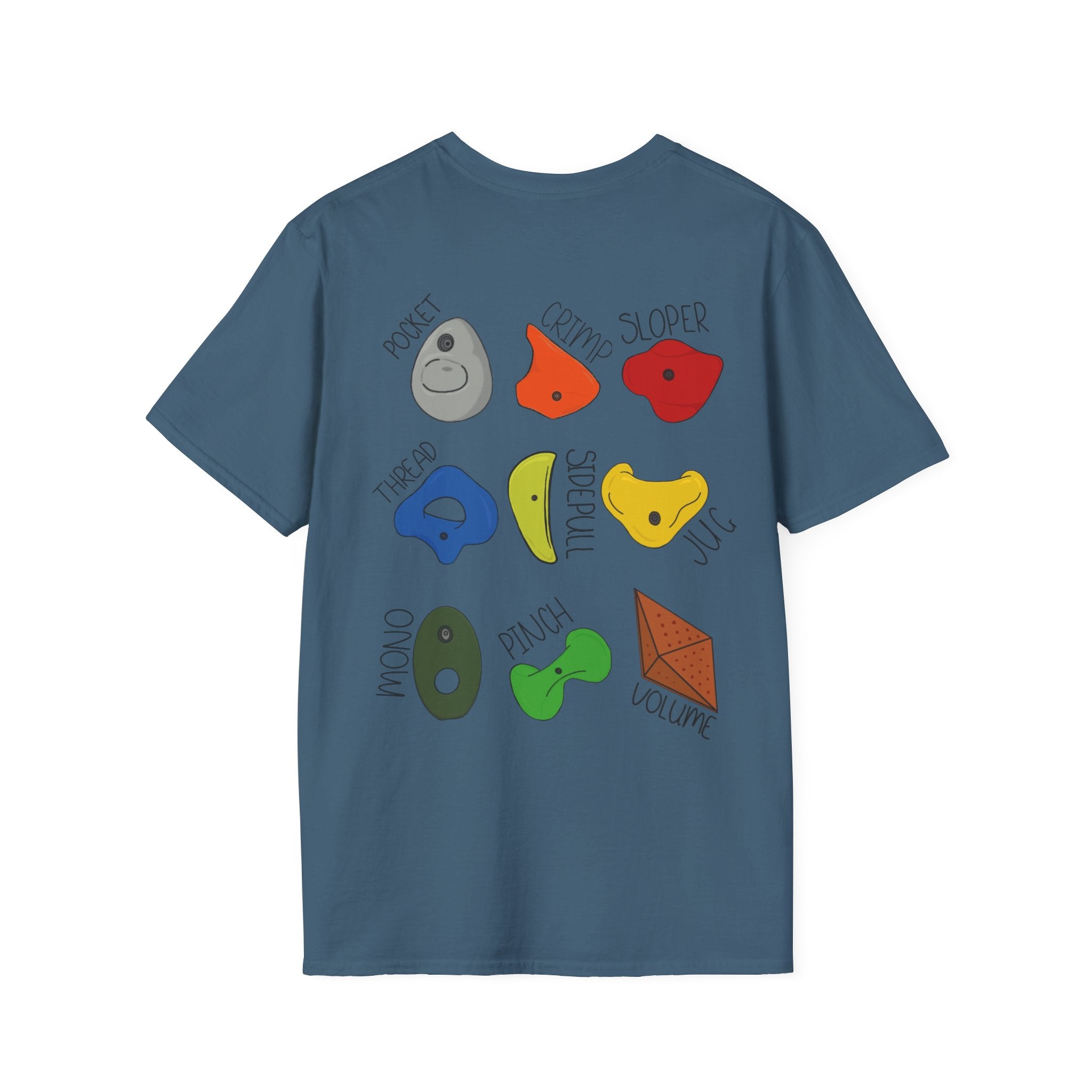 Climbing T-Shirt with Climbing Holds Design