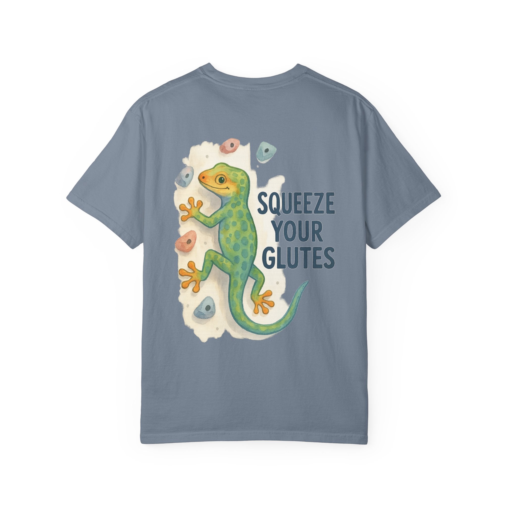 Funny Climbing T-Shirt - "Squeeze Your Glutes" Graphic Tee