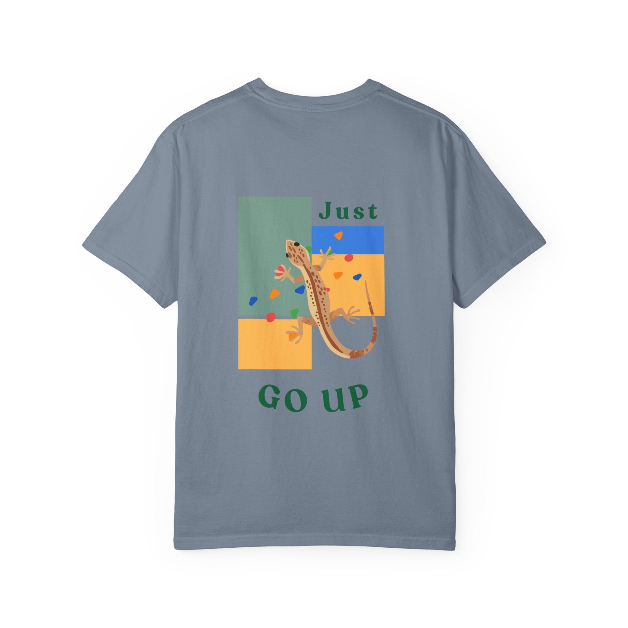 Just Go Up, Lizard Graphic Tee, Funny climbing shirt