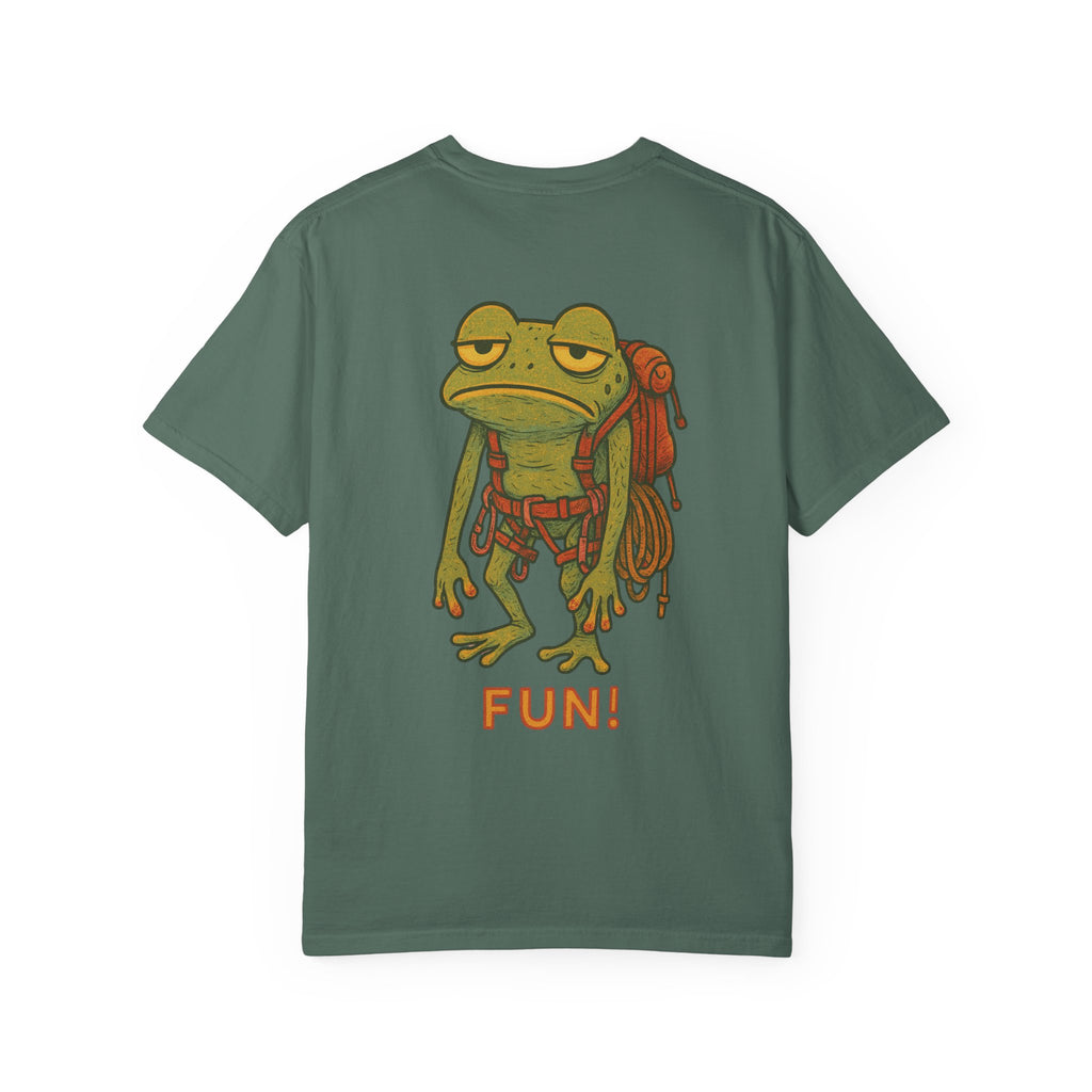 Funny Climbing Unisex T-Shirt with Frog Design
