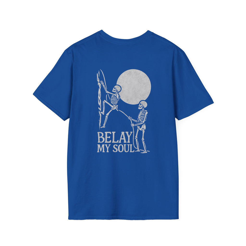 Belay My Soul, Skeleton, Dark, T-Shirt