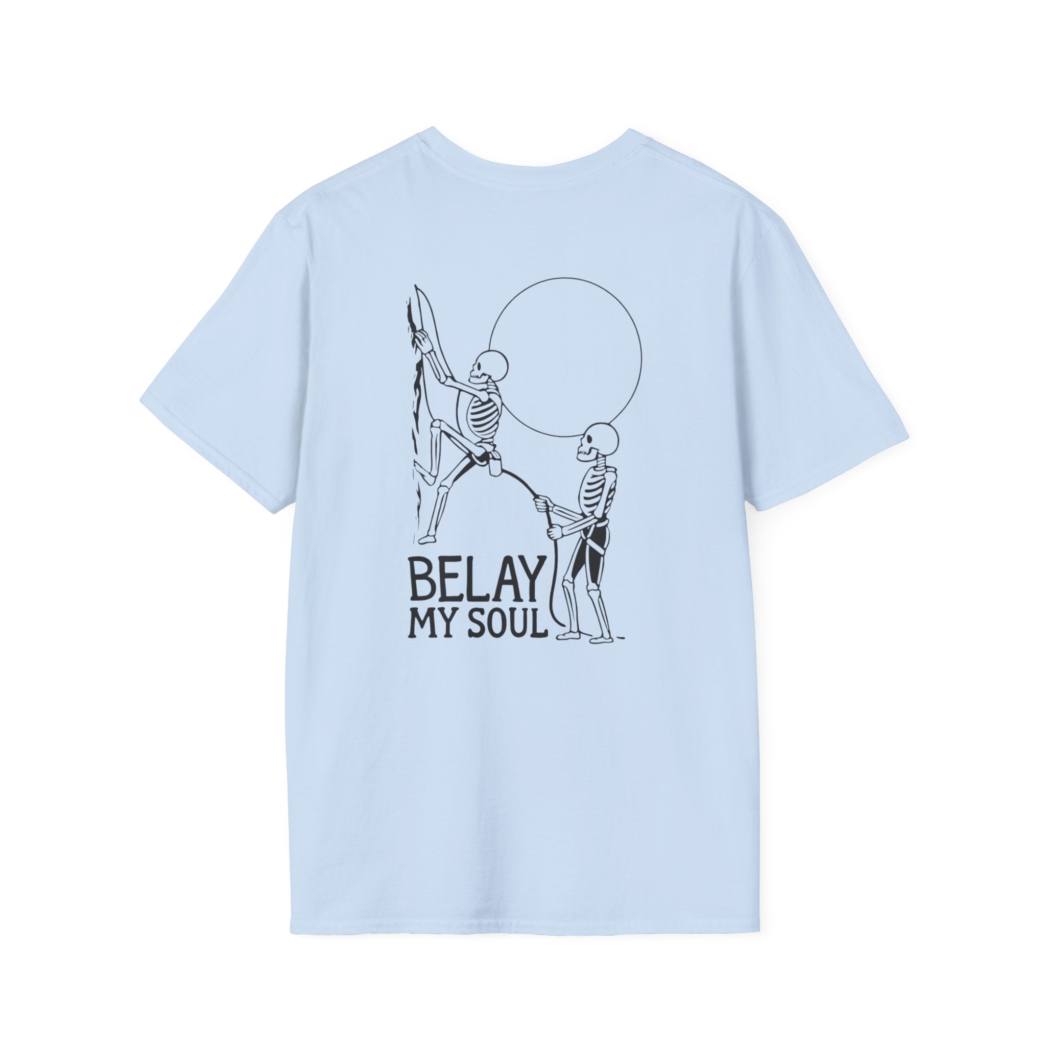 Belay My Soul, Skeleton, Light, T-Shirt