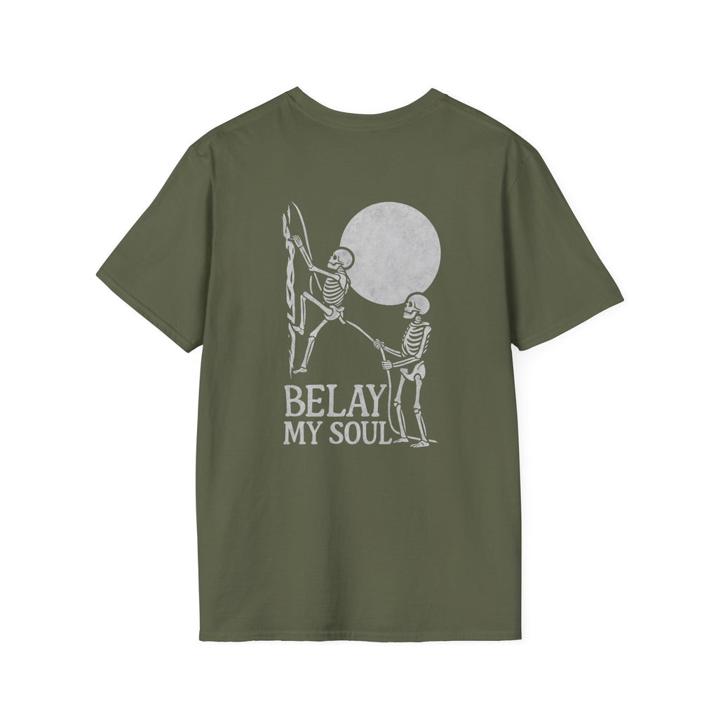 Belay My Soul, Skeleton, Dark, T-Shirt