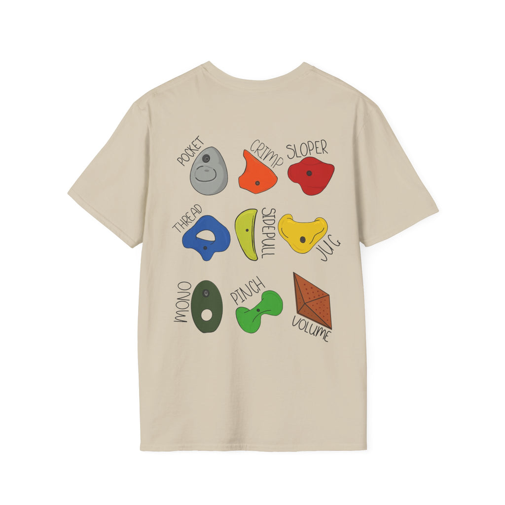 Climbing T-Shirt with Climbing Holds Design