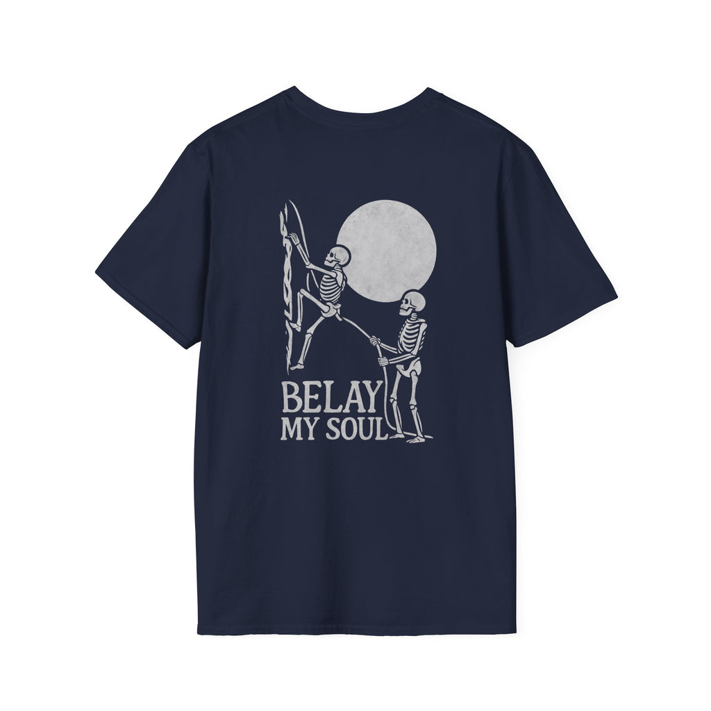 Belay My Soul, Skeleton, Dark, T-Shirt