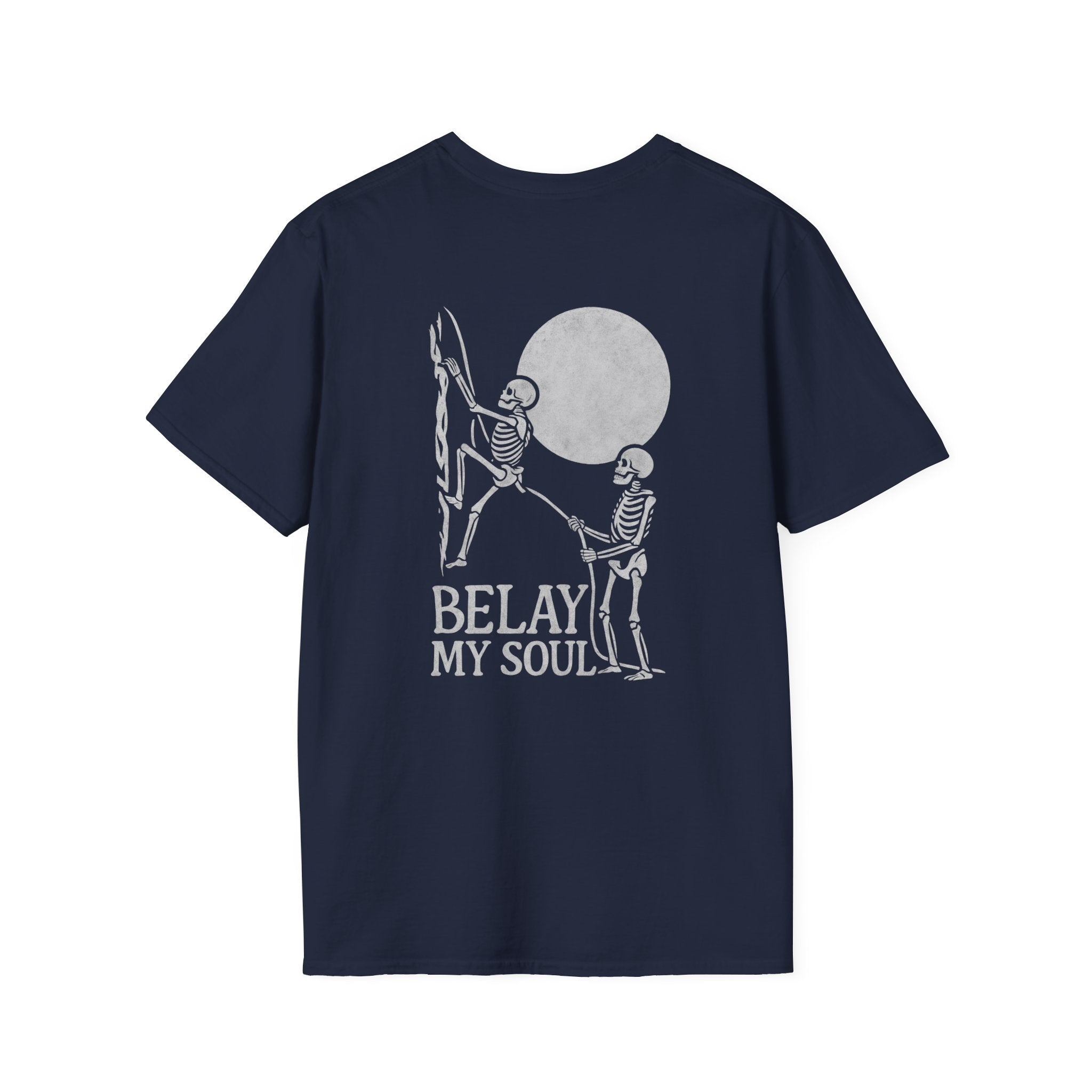 Belay My Soul, Skeleton, Dark, T-Shirt