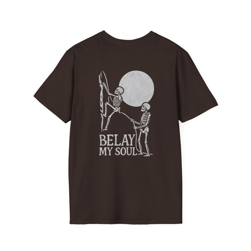Belay My Soul, Skeleton, Dark, T-Shirt