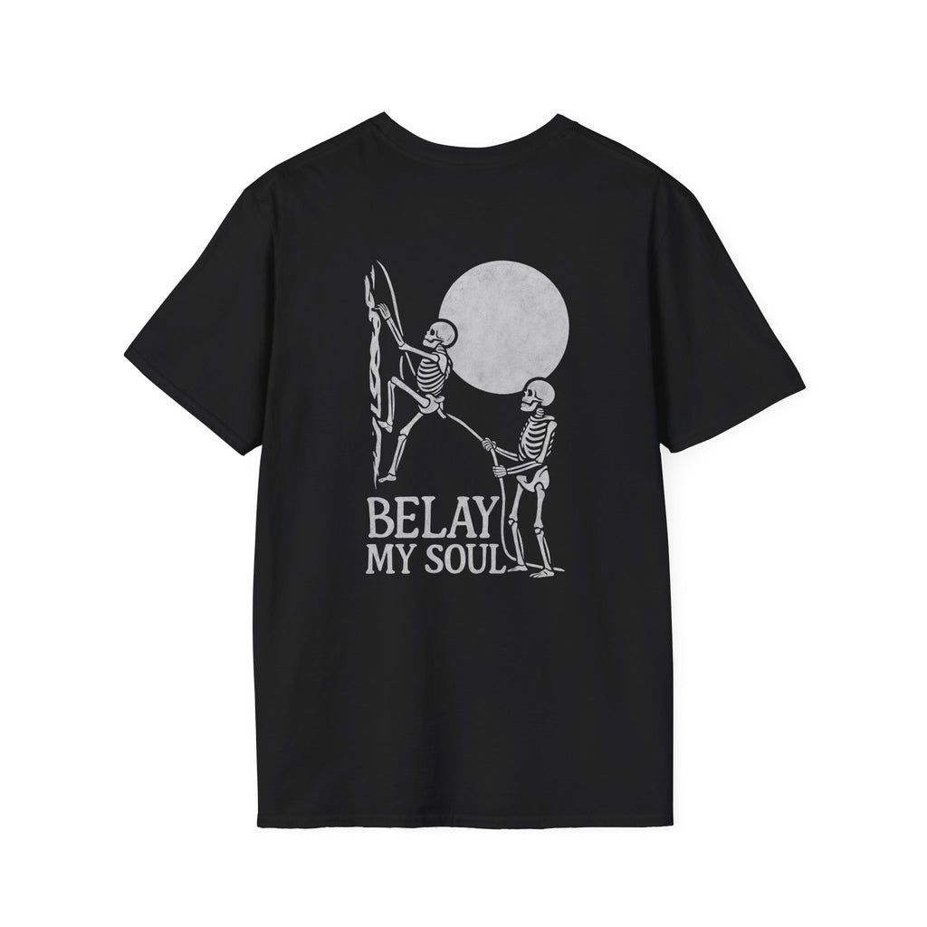 Belay My Soul, Skeleton, Dark, T-Shirt