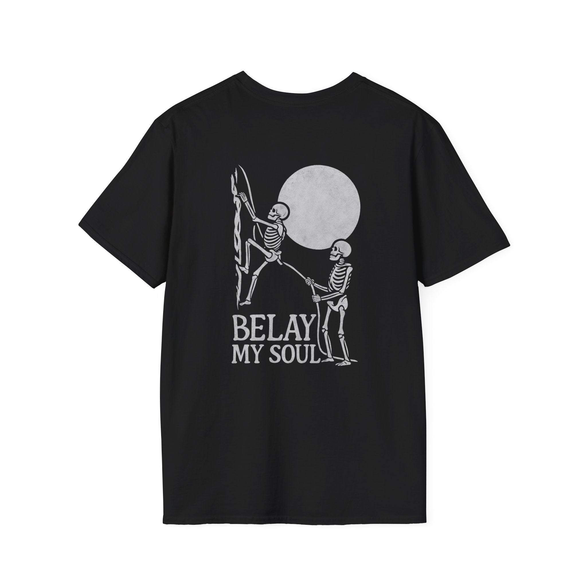 Belay My Soul, Skeleton, Dark, T-Shirt