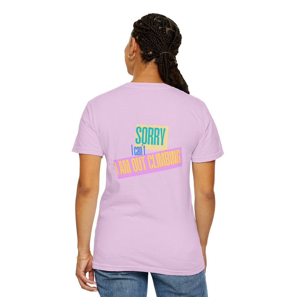 Sorry I Can’t — Fan Club Tee (White Garment-Dyed T-Shirt)