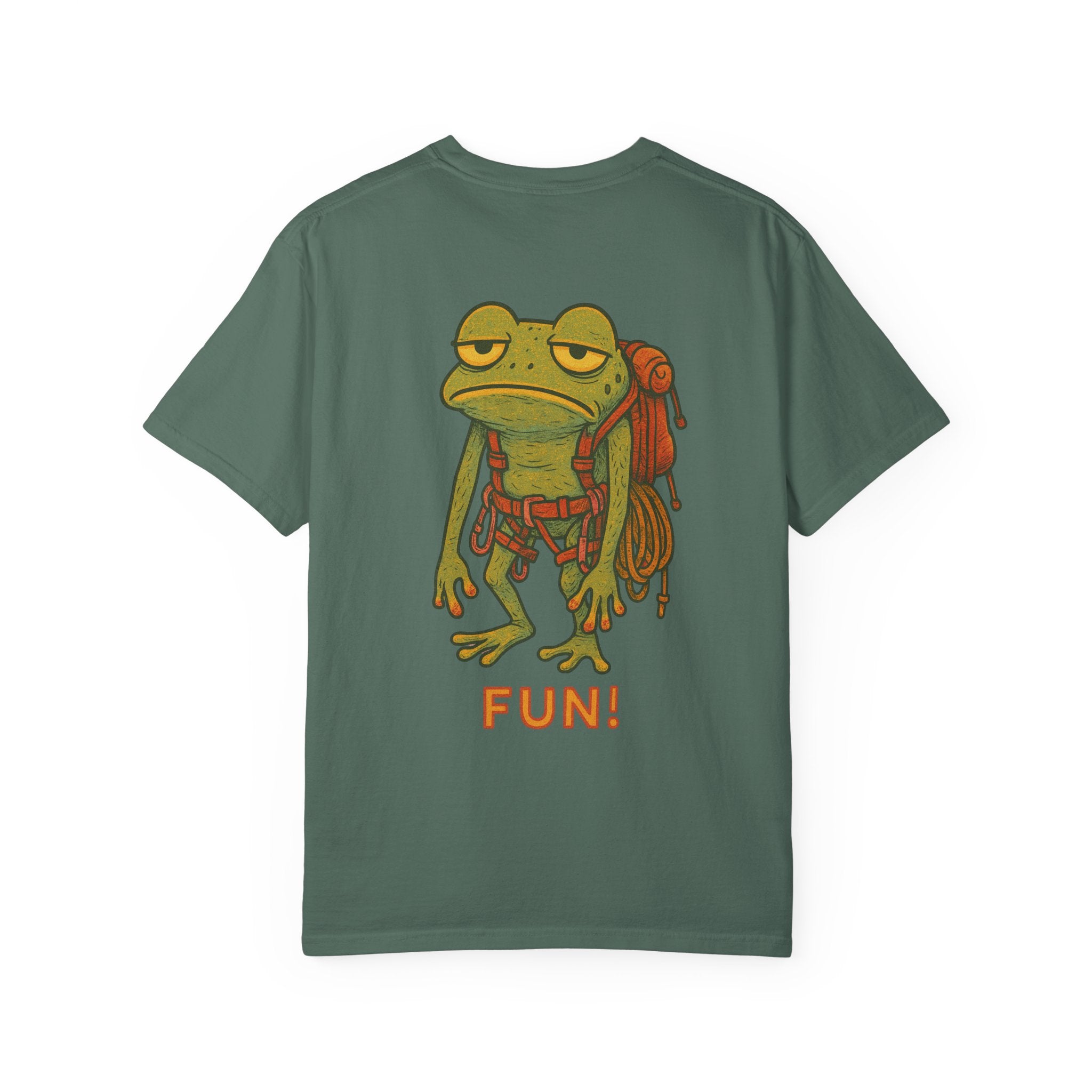 Funny Climbing Unisex T-Shirt with Frog Design