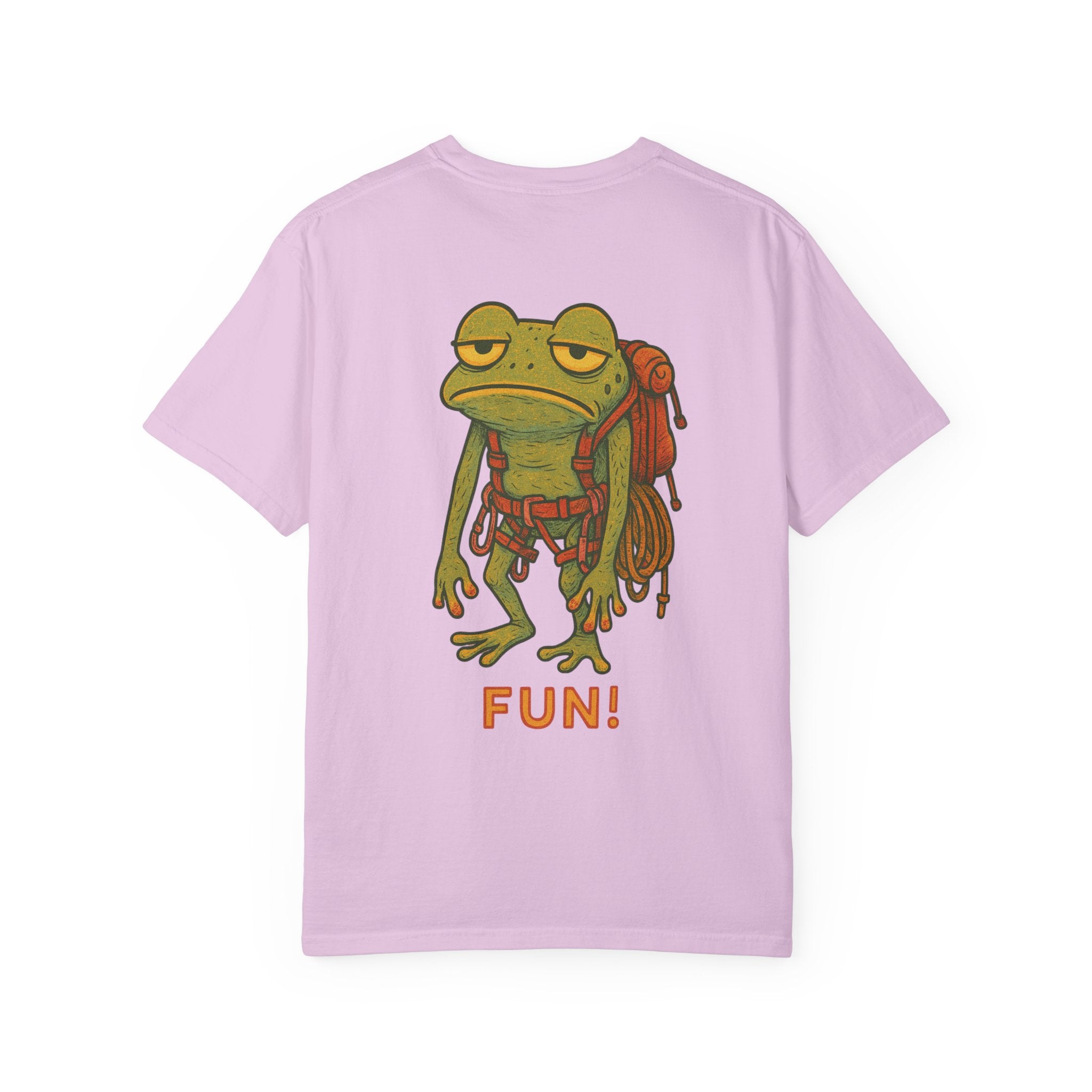 Funny Climbing Unisex T-Shirt with Frog Design