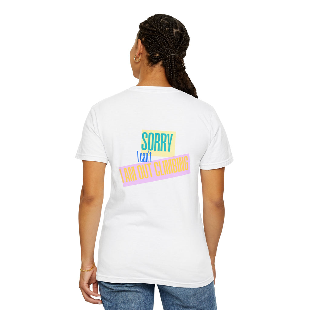 Sorry I Can’t — Fan Club Tee (White Garment-Dyed T-Shirt)