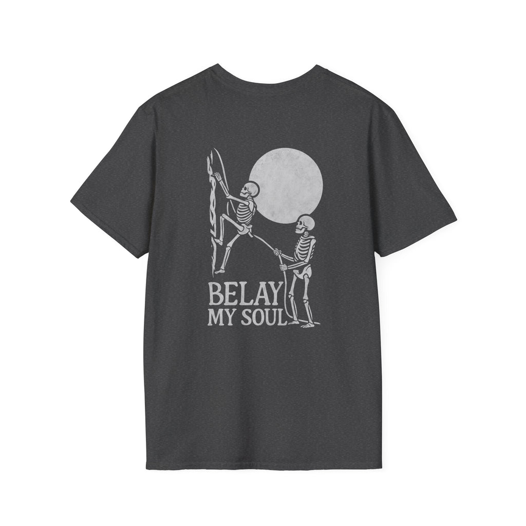 Belay My Soul, Skeleton, Dark, T-Shirt