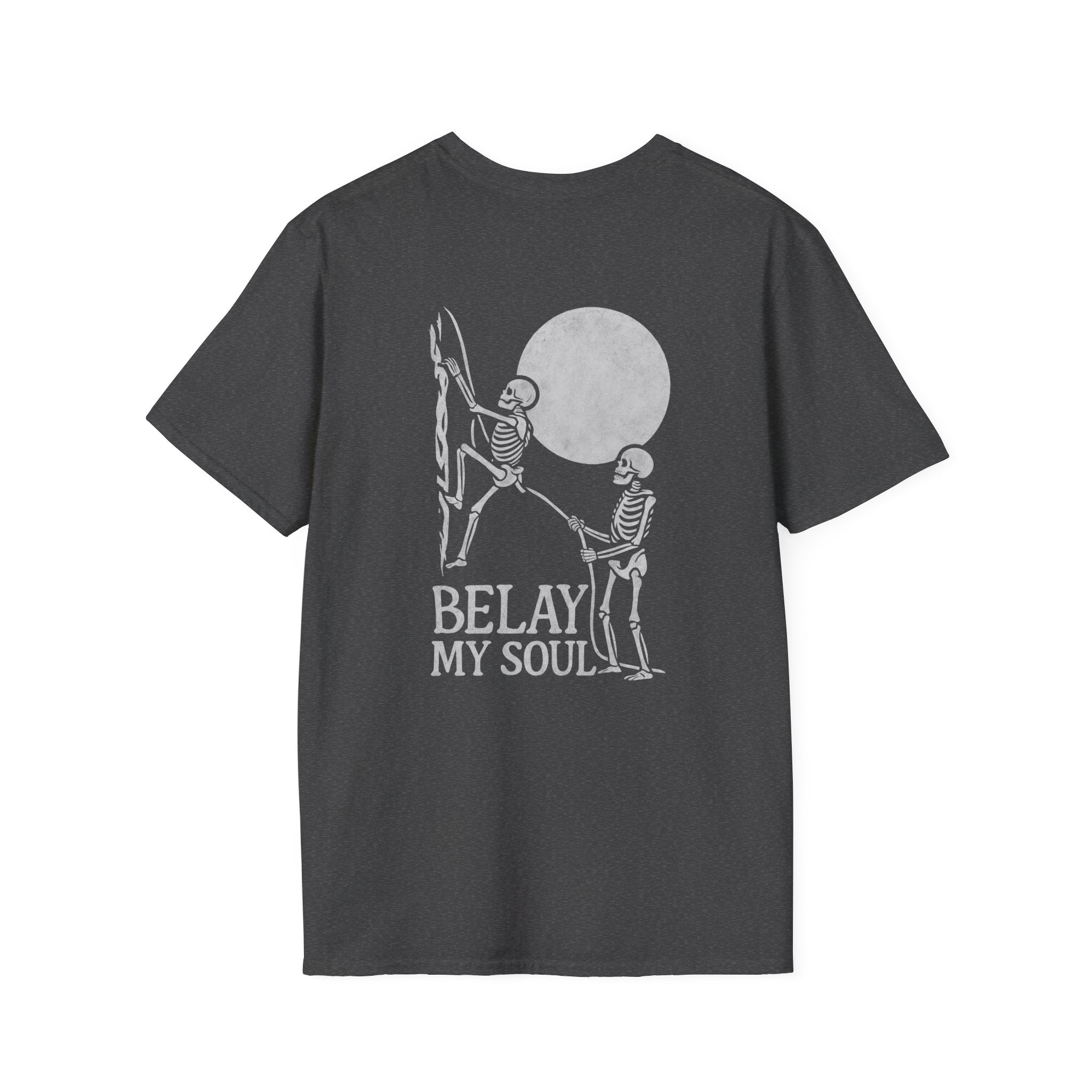 Belay My Soul, Skeleton, Dark, T-Shirt