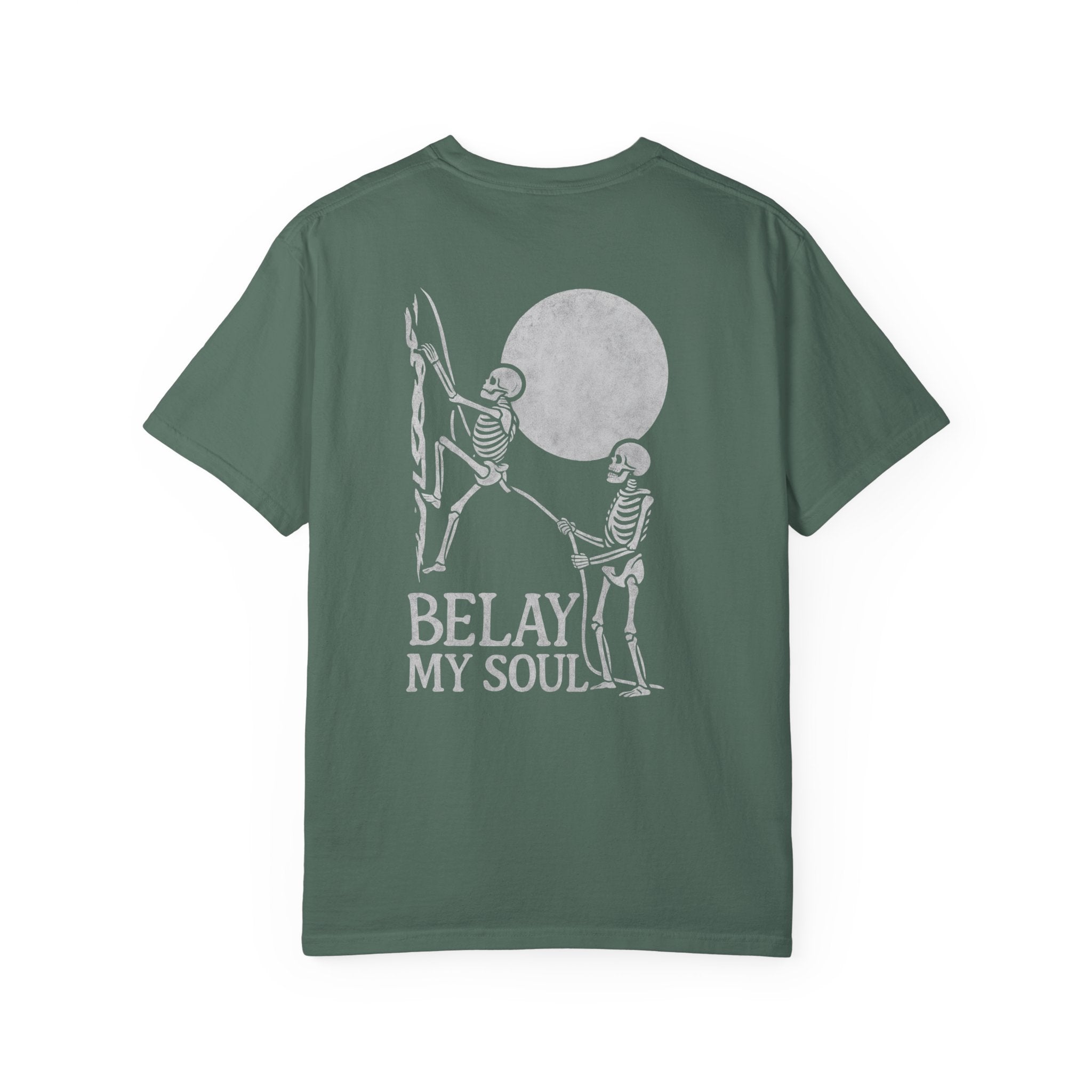 Belay My Soul Unisex Softstyle T-Shirt | Funny Graphic Tee for Climbers, Outdoor Adventure Gift, Camping Apparel, Unique Humor Shirt