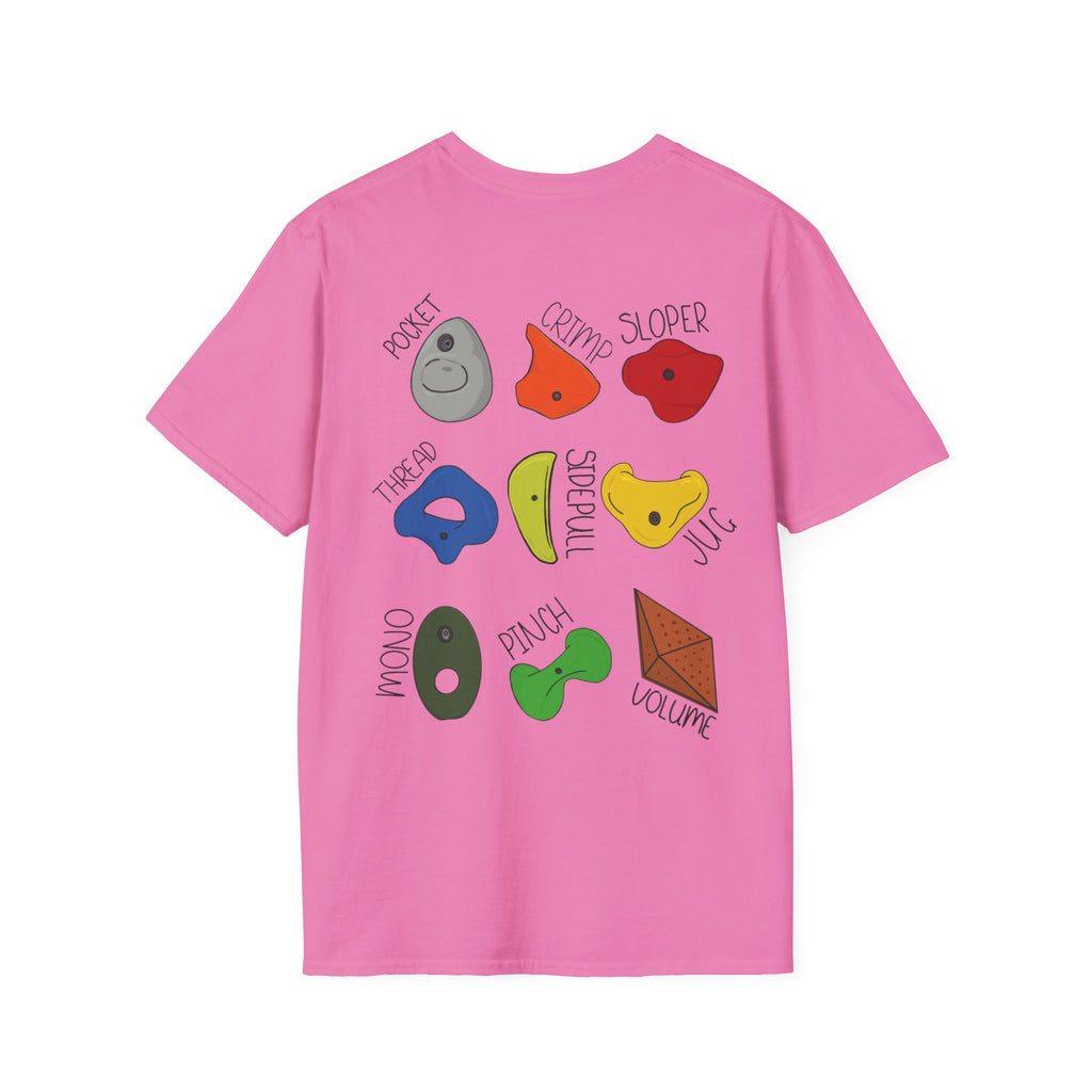 Climbing T-Shirt with Climbing Holds Design