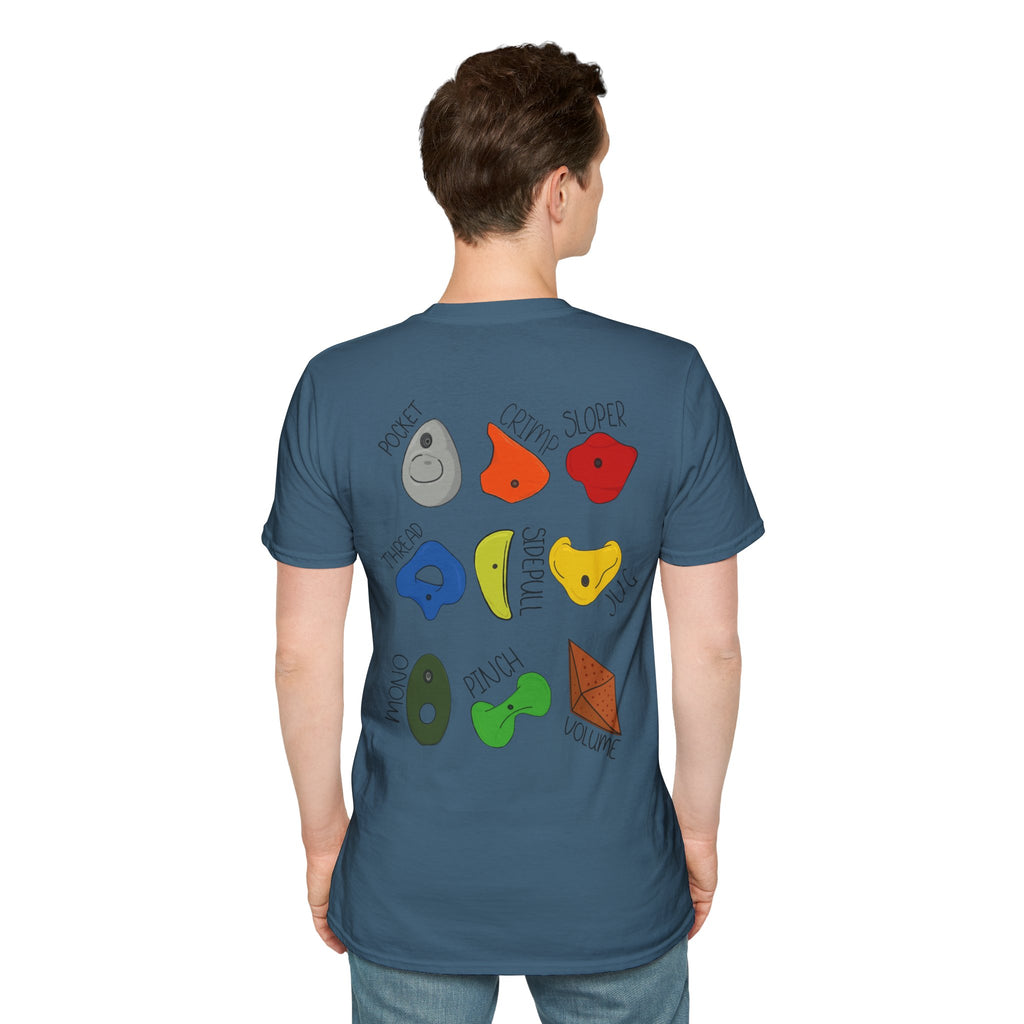 Climbing T-Shirt with Climbing Holds Design