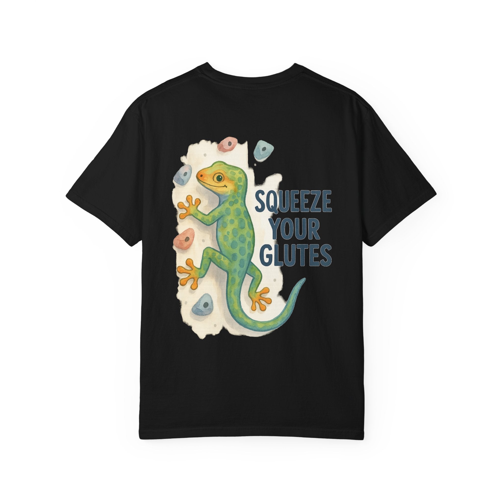 Funny Climbing T-Shirt - "Squeeze Your Glutes" Graphic Tee