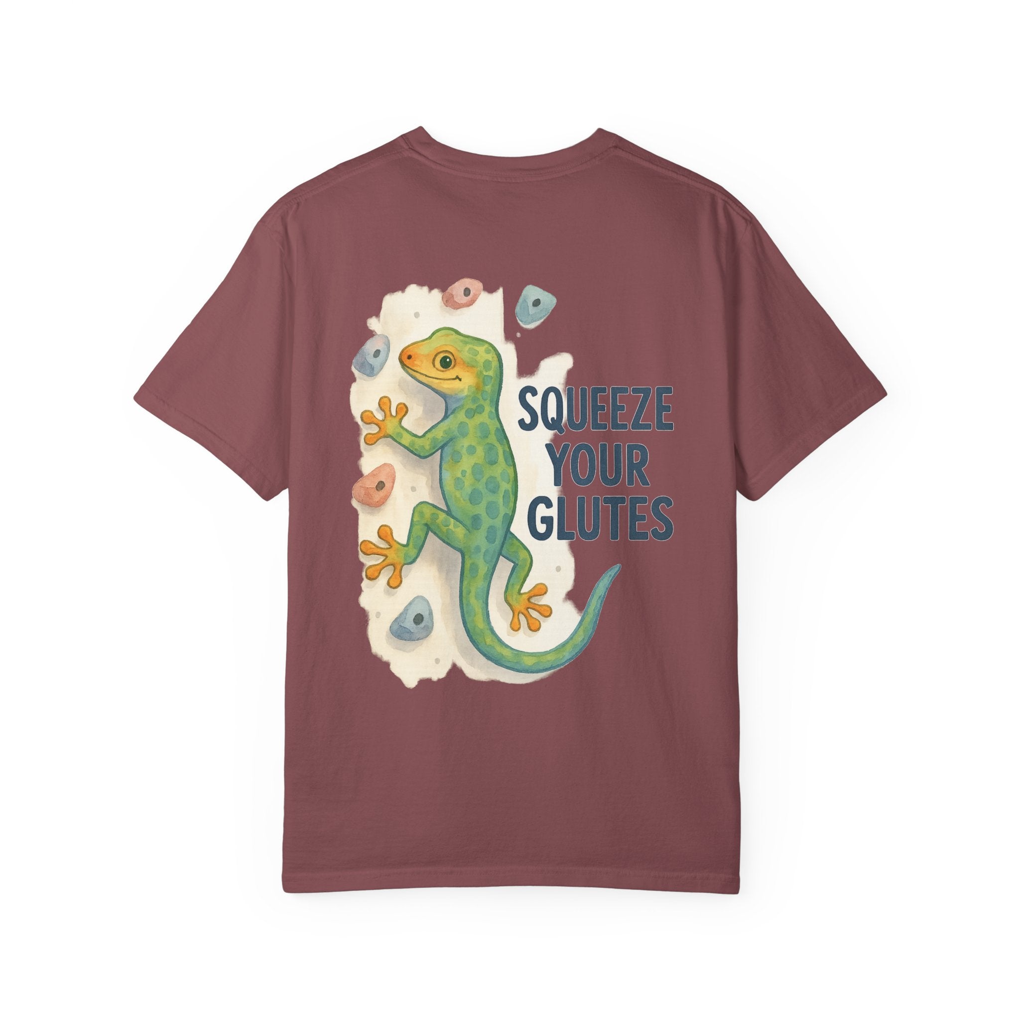 Funny Climbing T-Shirt - "Squeeze Your Glutes" Graphic Tee
