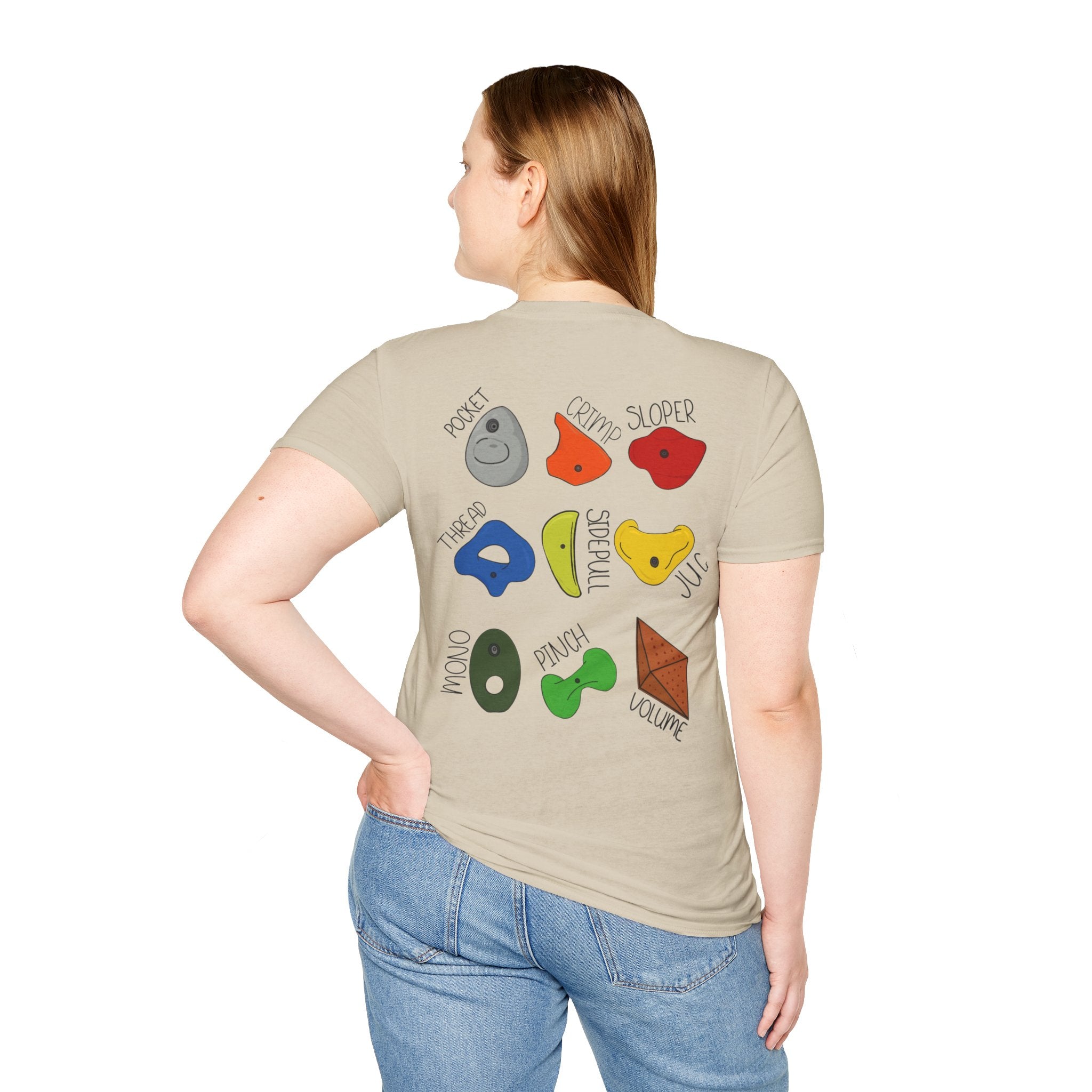 Climbing T-Shirt with Climbing Holds Design