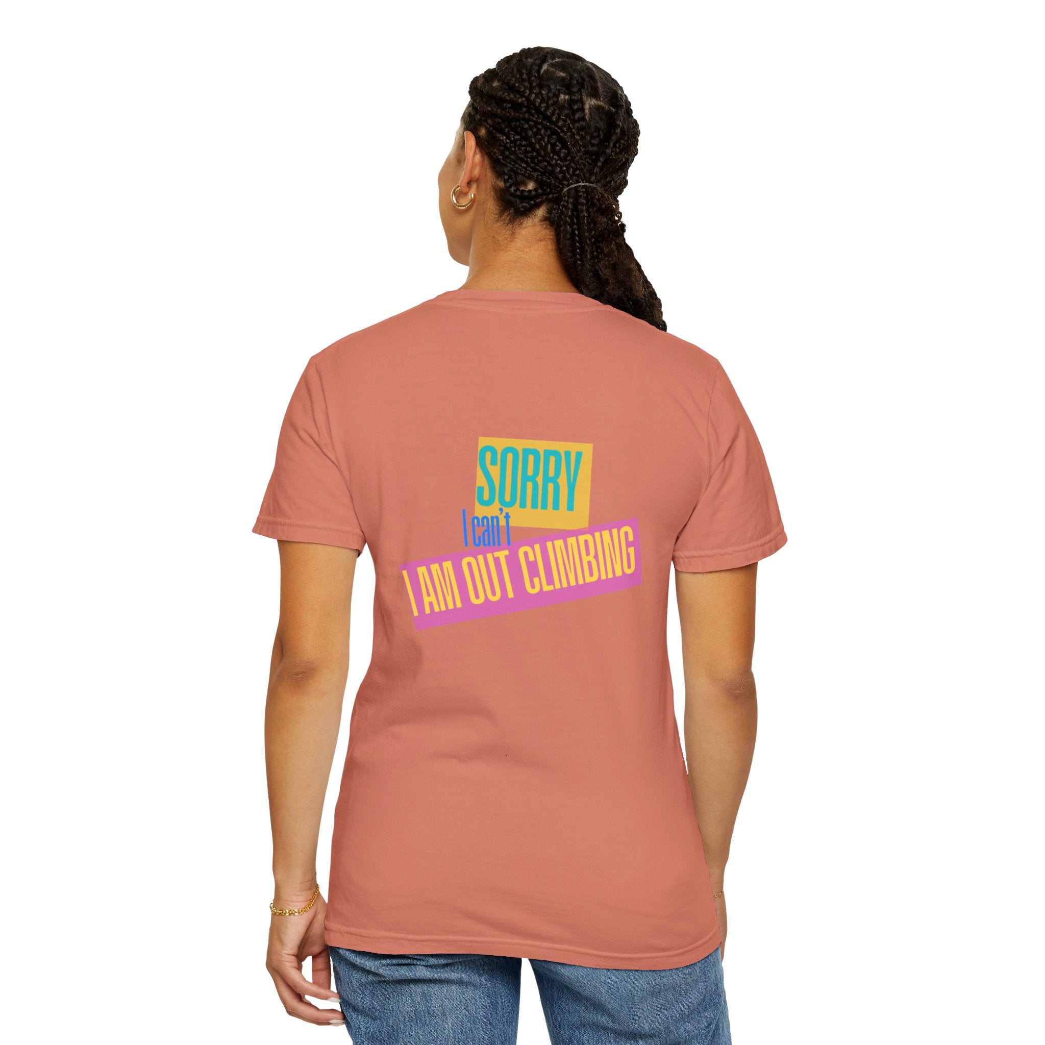 Sorry I Can’t — Fan Club Tee (White Garment-Dyed T-Shirt)