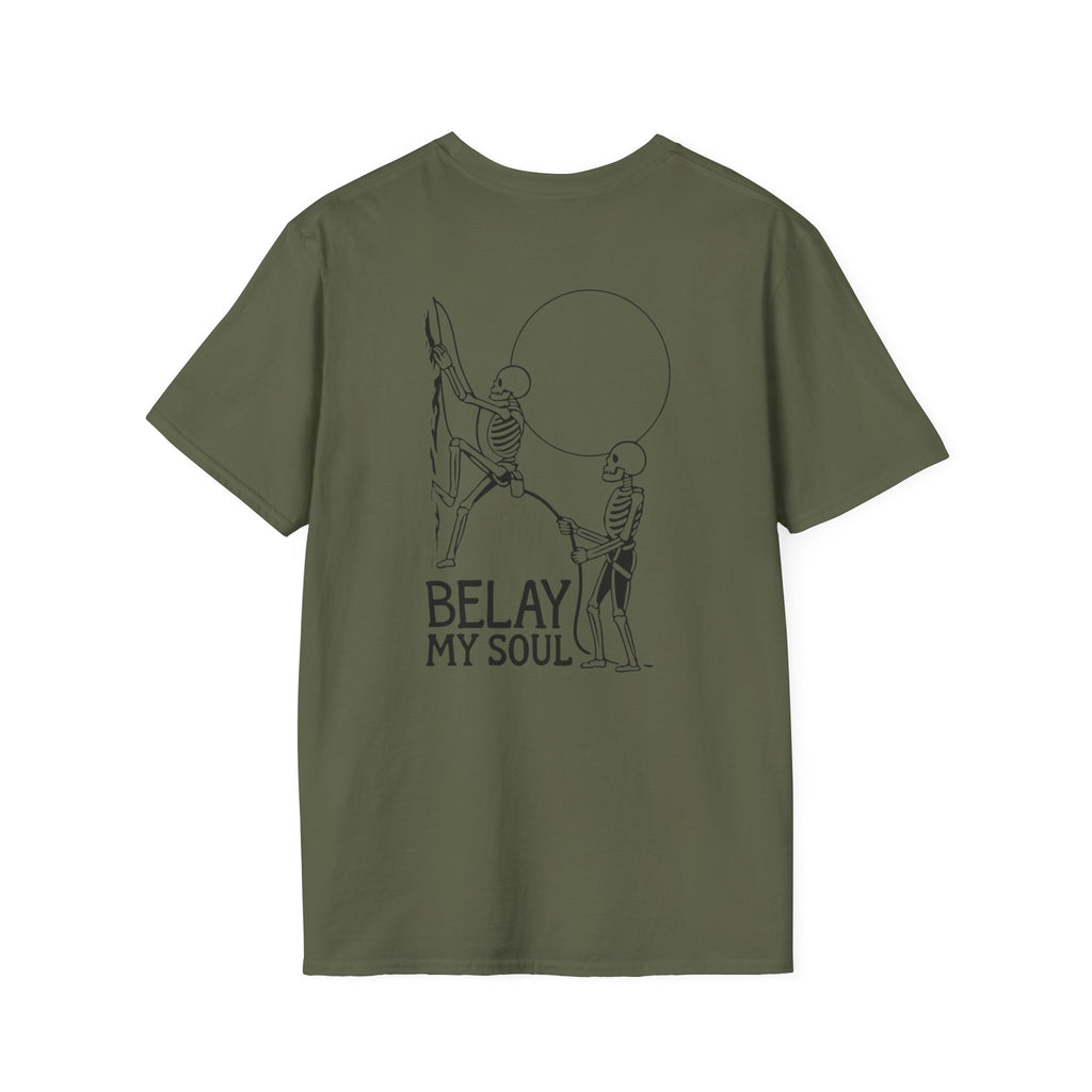 Belay My Soul, Skeleton, Light, T-Shirt