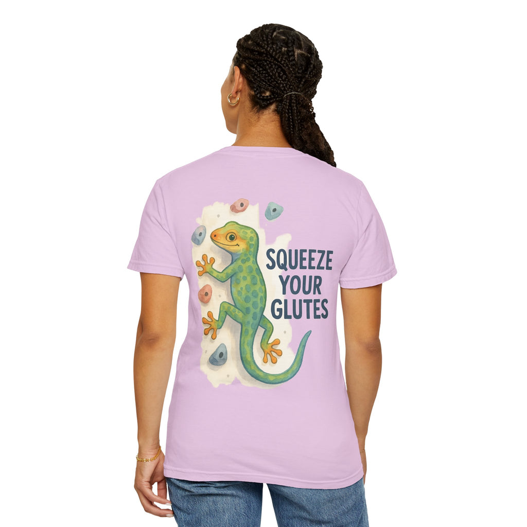 Funny Climbing T-Shirt - "Squeeze Your Glutes" Graphic Tee