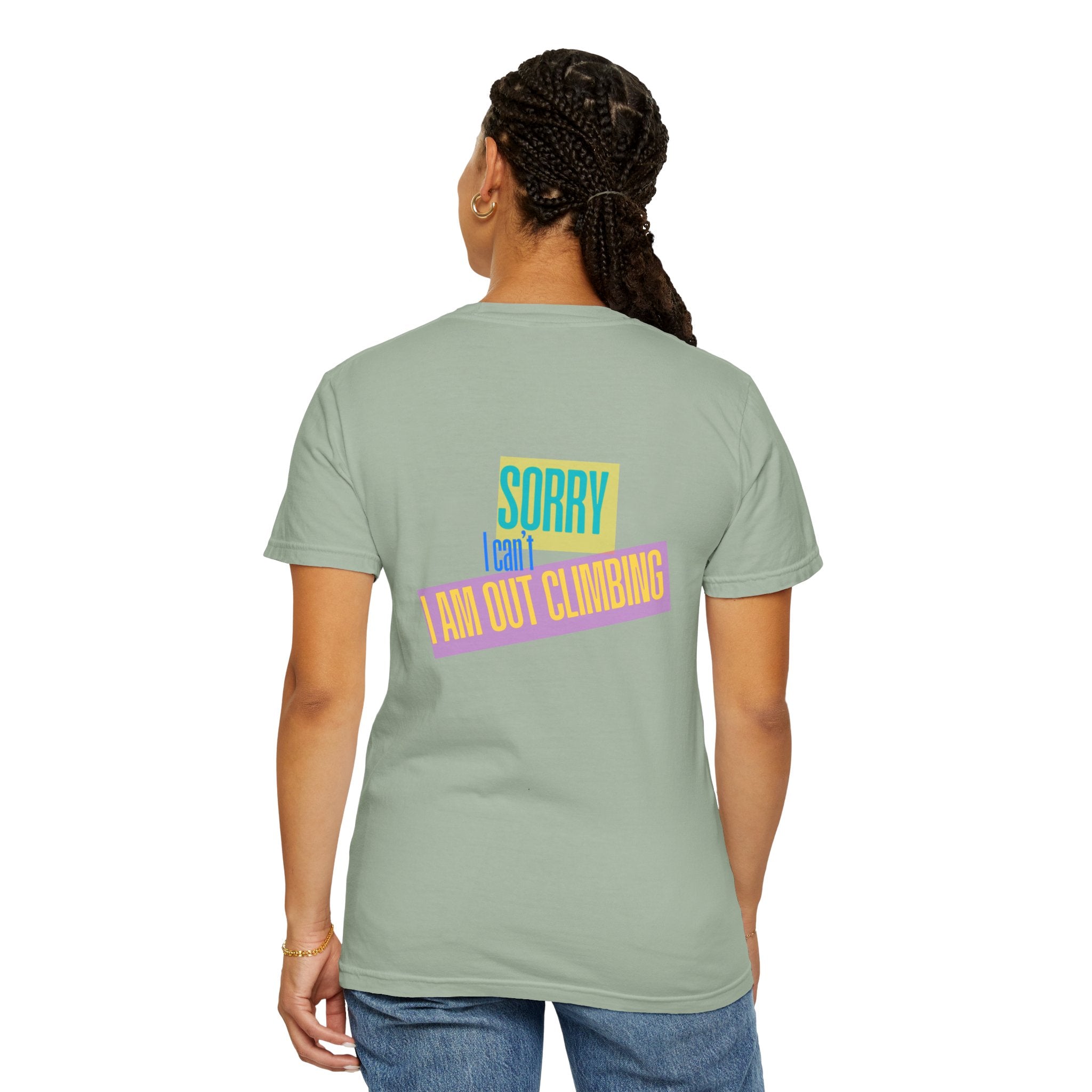 Sorry I Can’t — Fan Club Tee (White Garment-Dyed T-Shirt)
